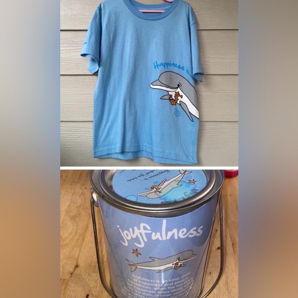 NWT Cloud 9 Kids Joyfulness Dolphin Tshirt in Collectible Bucket